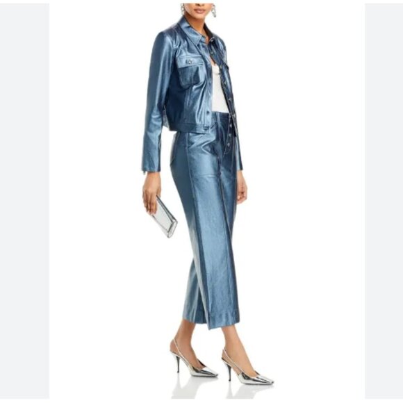 cinq a sept Pants - Cinq à Sept Benji Wide Leg Culotte Festive Shimmery Metallic Pants Size 16